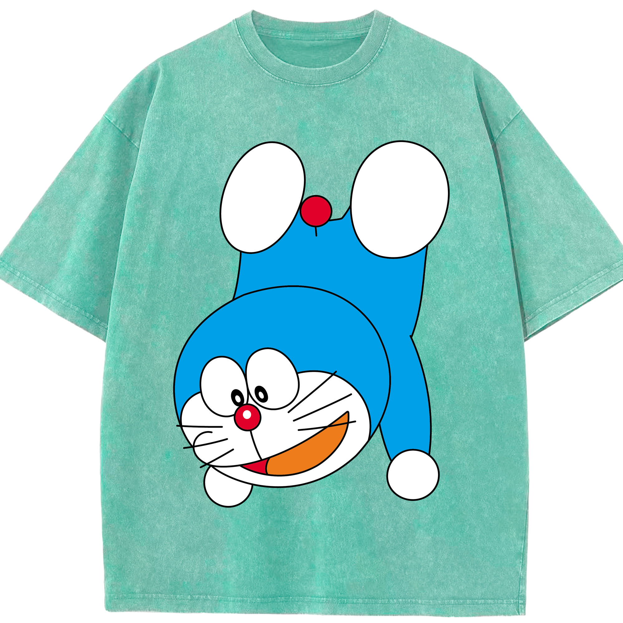 （画像用） ドラえもん Doraemon 綿100% ヴィンテージ風 半袖Tシャツ（フロントプリント）